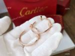 New Copy Cartier Diamond Nail Style Earring 925 Sterling Silver